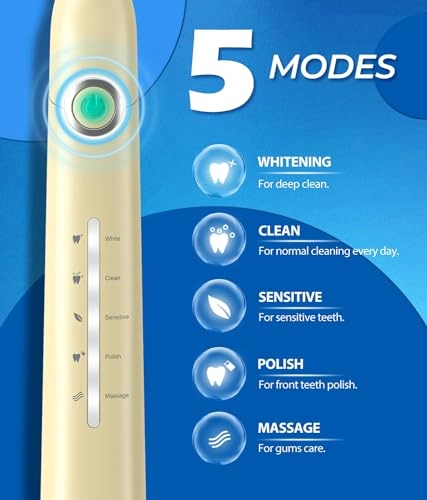 Electric Toothbrush - 40000 VPM 5 Modes Pink