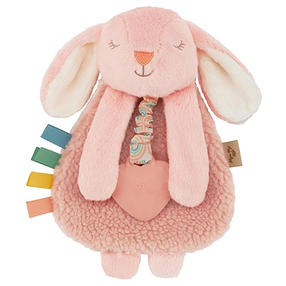 Itzy Ritzy Lovey Infant Teether Toy - Sherpa fabric silicone teether