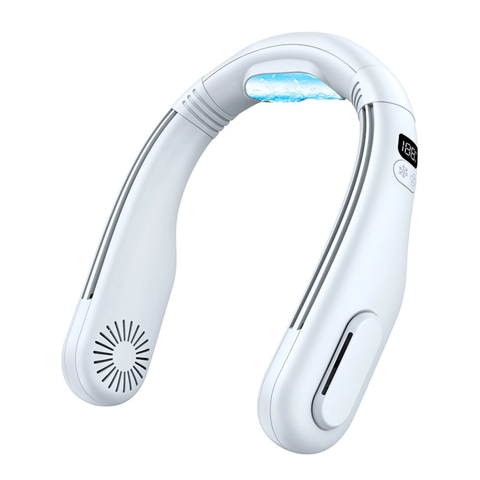 Hanging neck fan - rechargeable portable White