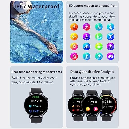 F67S - Non-Invasive Blood Glucose 1.43-Inch Screen IP67 Waterproof