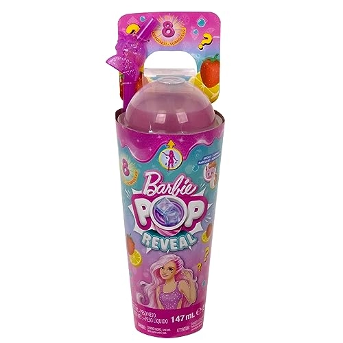 Barbie Pop Reveal Fruit Series - Strawberry Lemonade Drink Cup-Inspired Packaging
