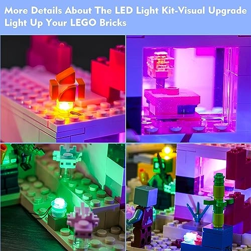 Light Kit for LEGO Minecraft Axolotl House 21247