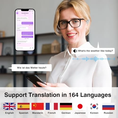 AI Translation Smart Glasses - Bluetooth 160 Languages