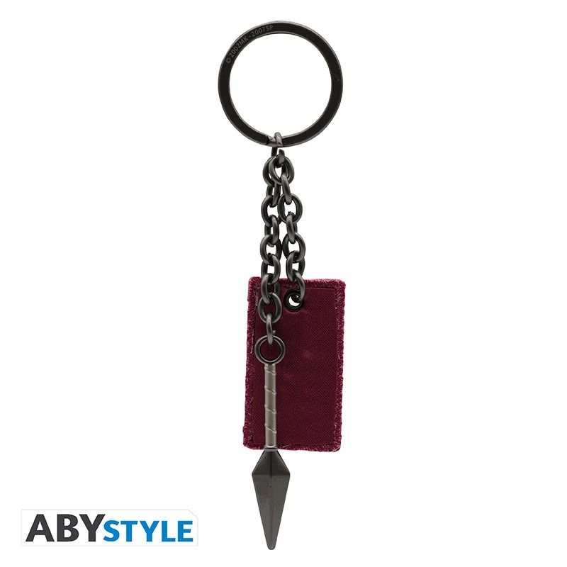 Naruto Shippuden kunai & explosive Tag 3D keychain - 5.5cm kunai 4.5cm tag
