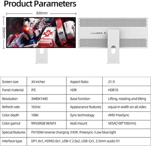 Q34W - K-Q34W 34 Inches 3840 x 1440 Pixels