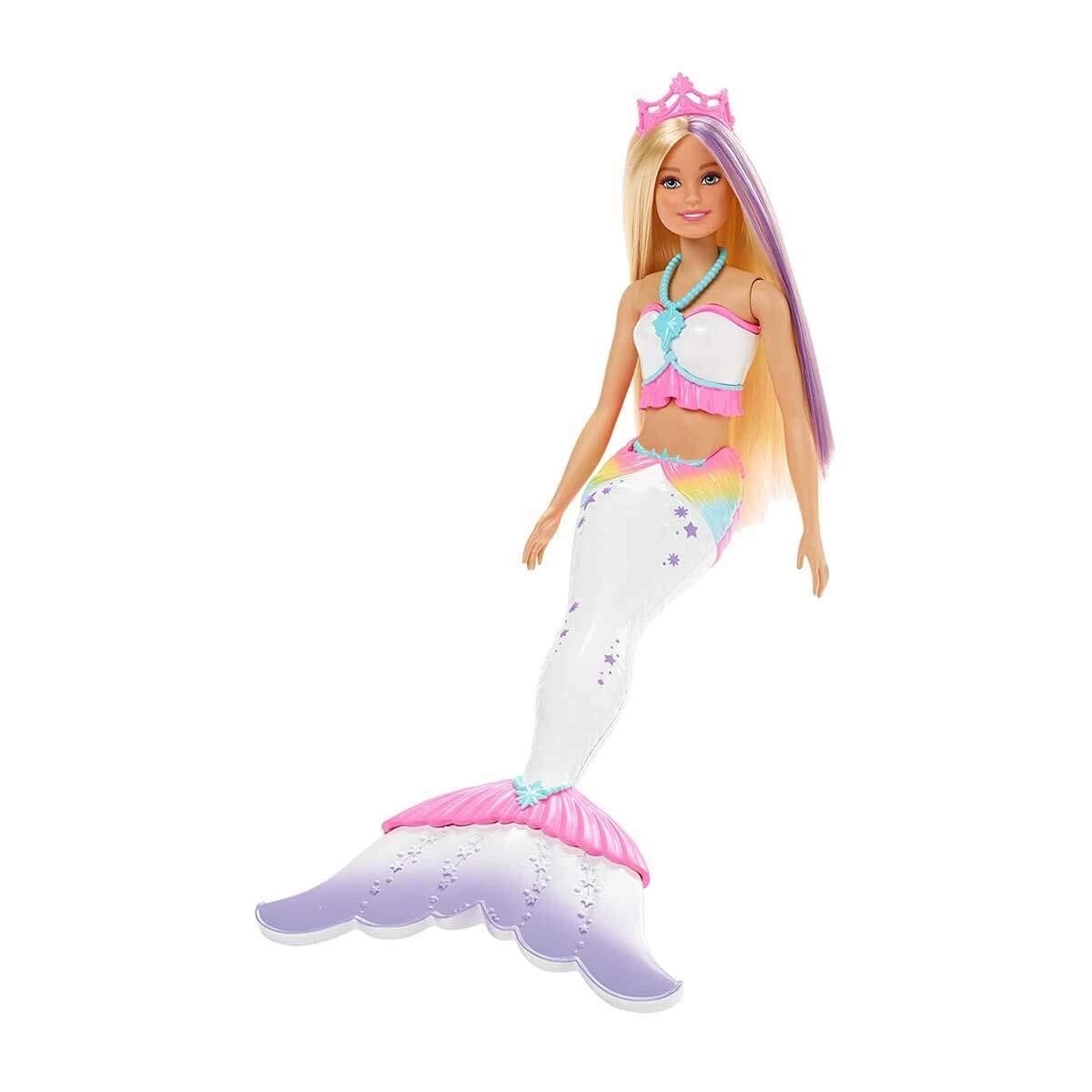 Barbie Crayola Mermaid Doll - Plastic Purple Streaked Blonde Hair