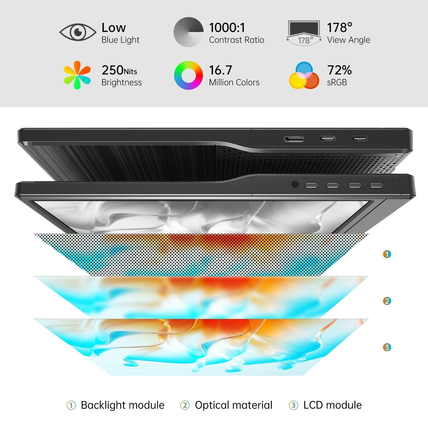 Portable Monitor - WCV156P1 15.6 Inches 1920x1080