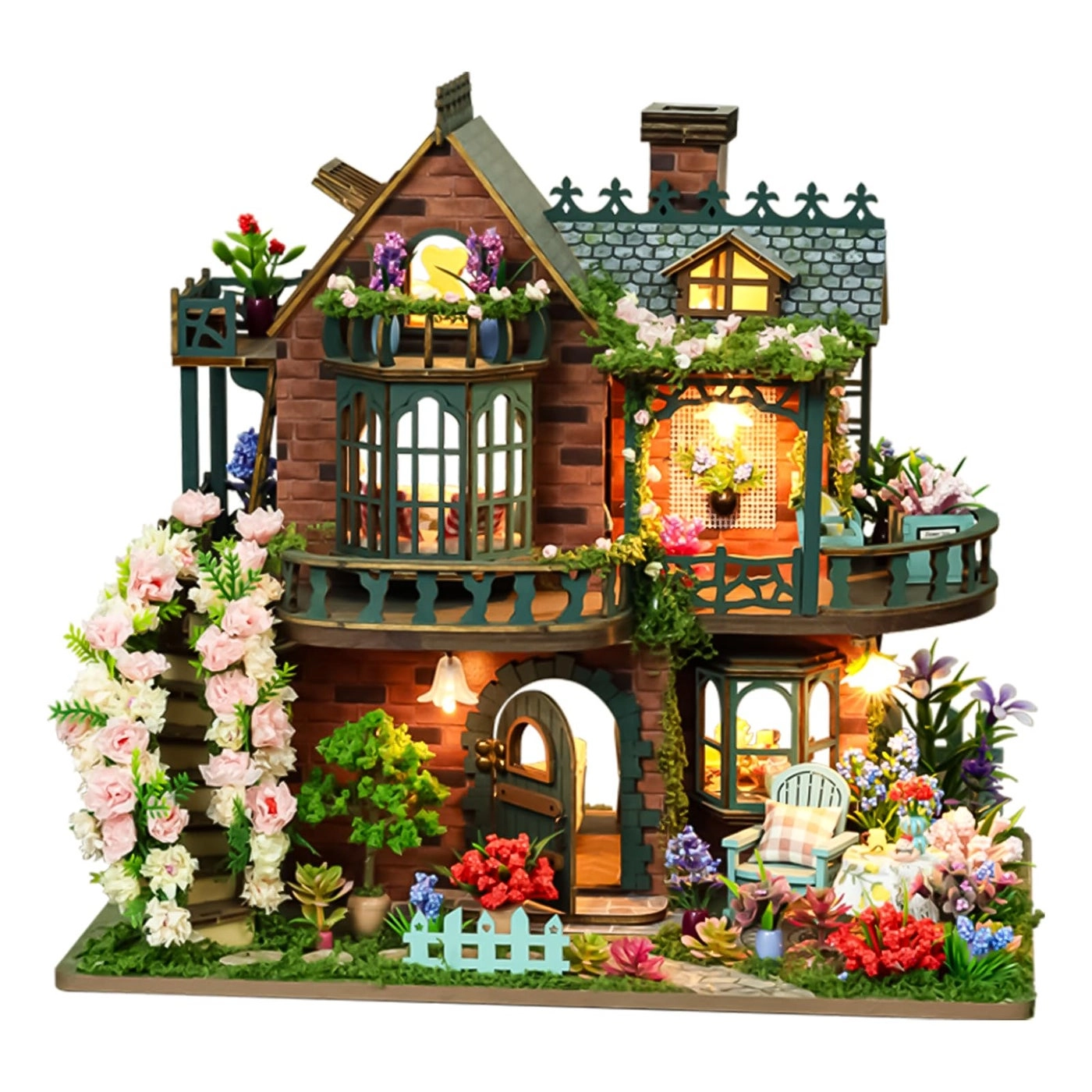 DIY Book Nook Kit - FLOWER HOUSE BOOKNOOK 1/32