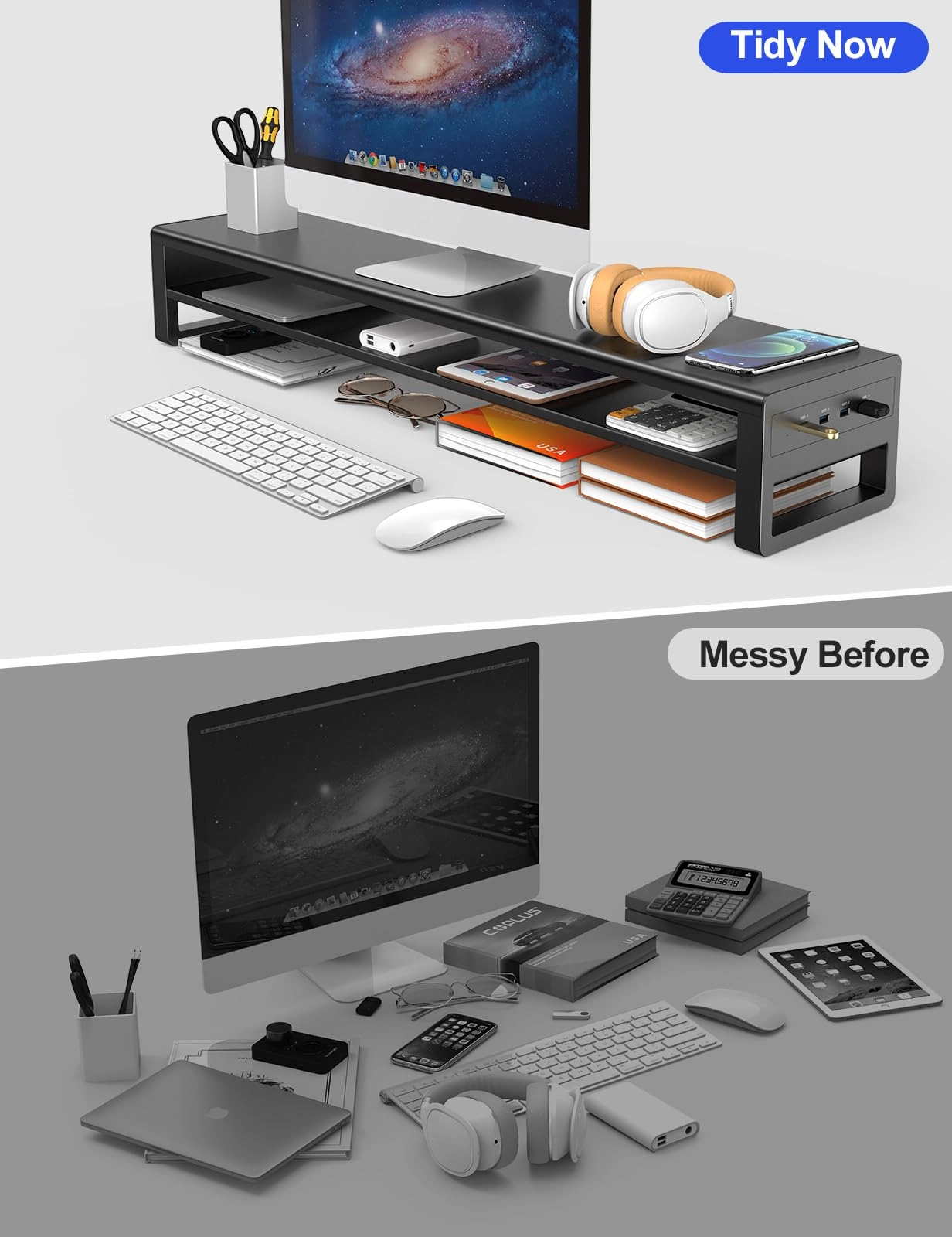 Dual Monitor Stand - 27 inch