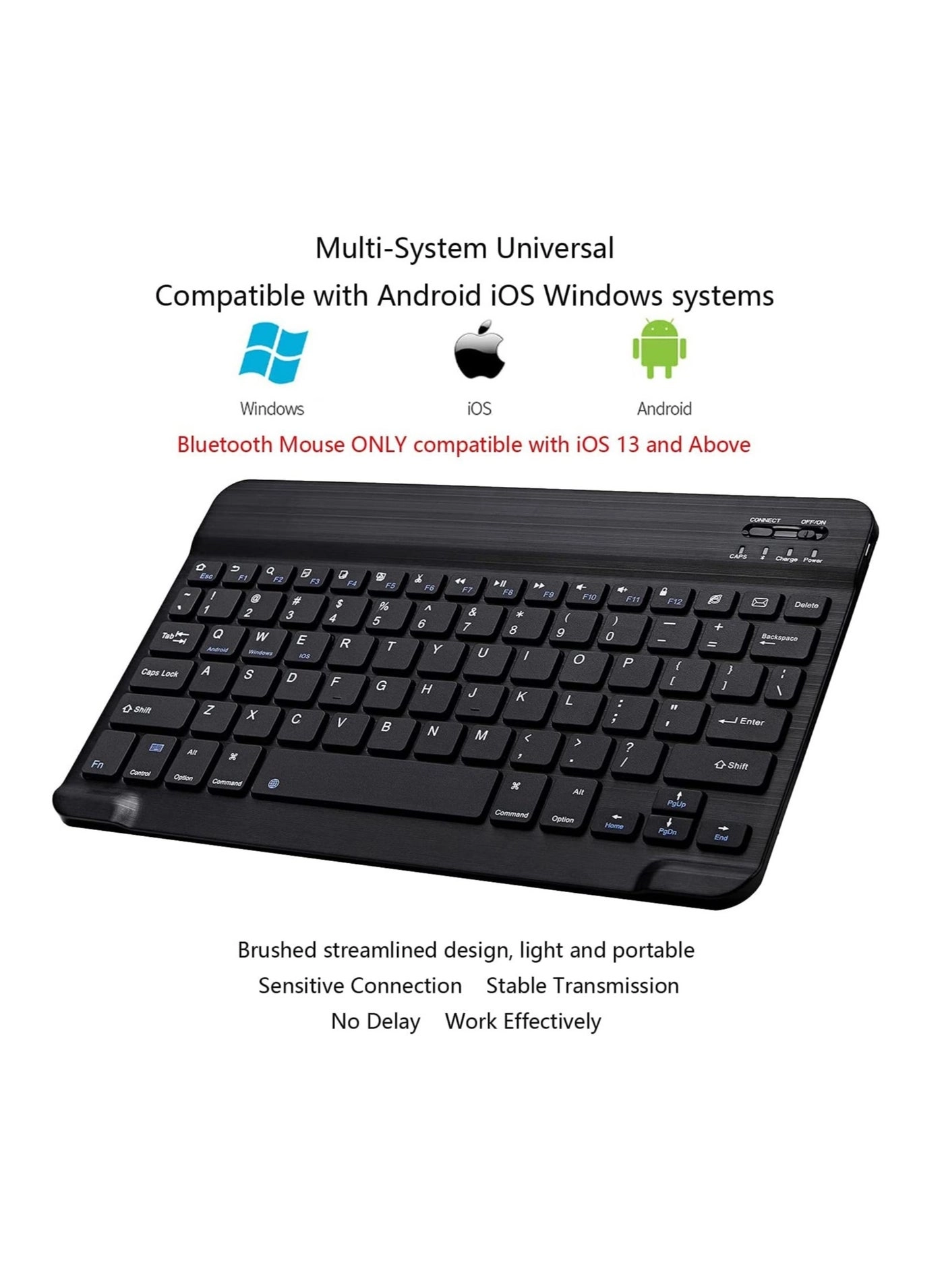 Bluetooth Keyboard and Mouse Combo - Arabic and English