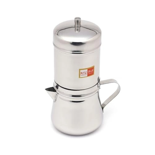 KCL Stainless Steel Filter Coffee Maker - South Indian Style With Serving Pot