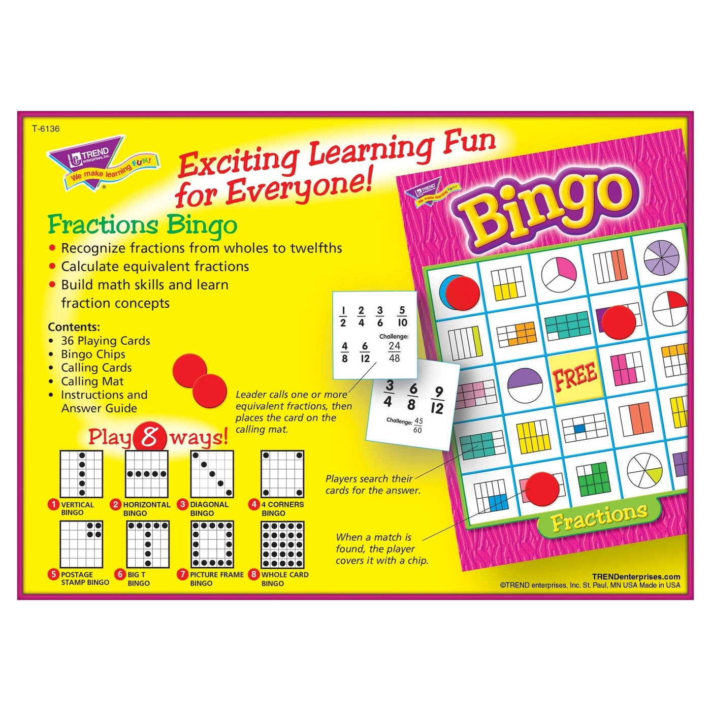 Fractions Bingo