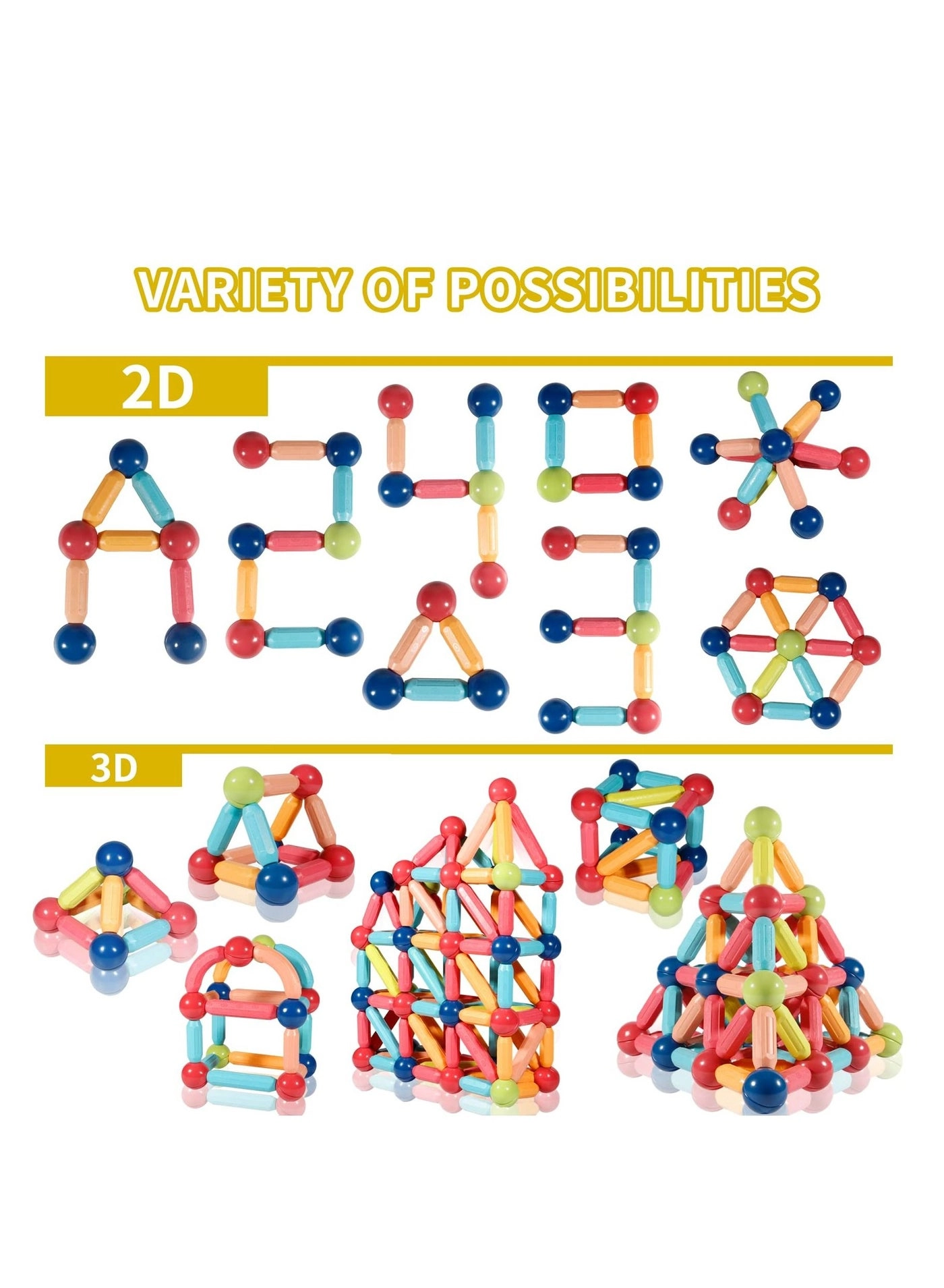 Building Stacking Toys - 108 pcs