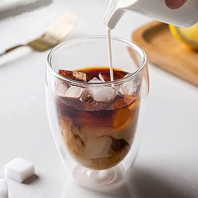 Double Walled Glass Tumbler - 4 pcs - 350 ml