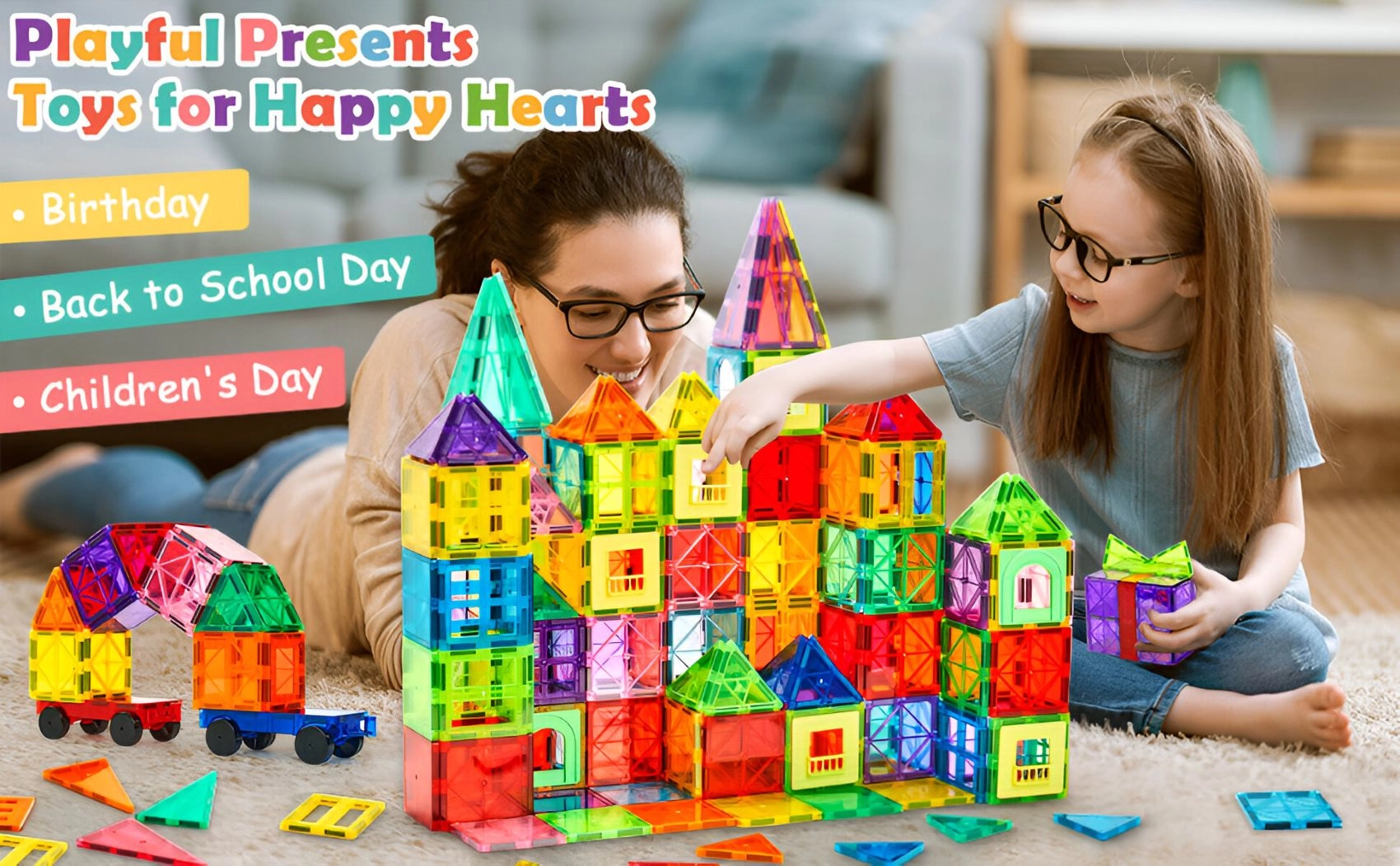 Magnetic Tiles - 108 pcs