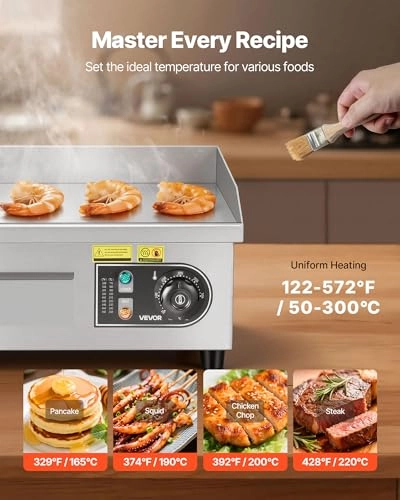 Commercial Electric Griddle - 14.17 x 11.81 inches
