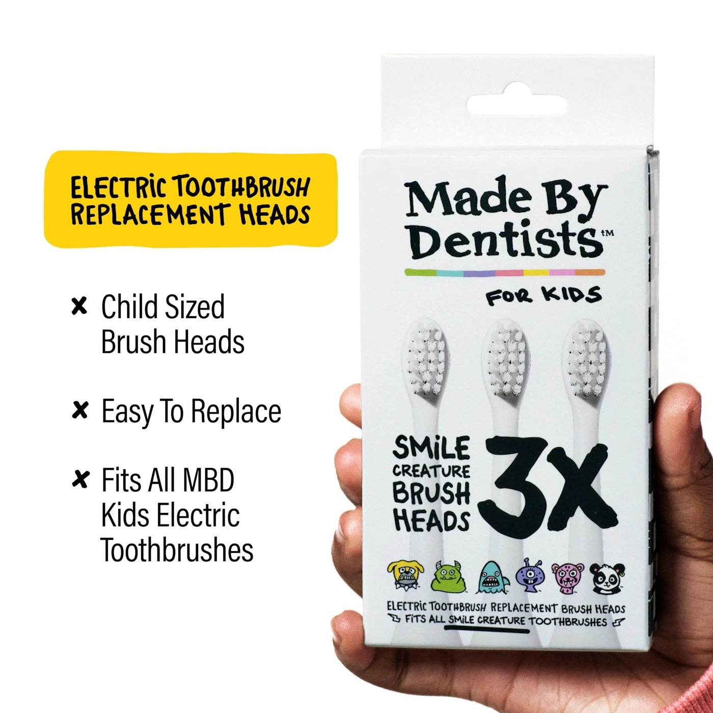 Kids Electric Toothbrush - Rechargeable Vibrating Timer 6 Replacement Heads