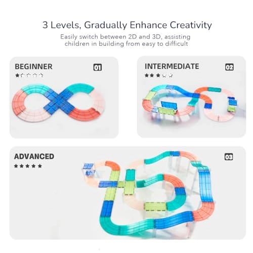 Magnetic Tiles Racing Track Addition - 115 pcs