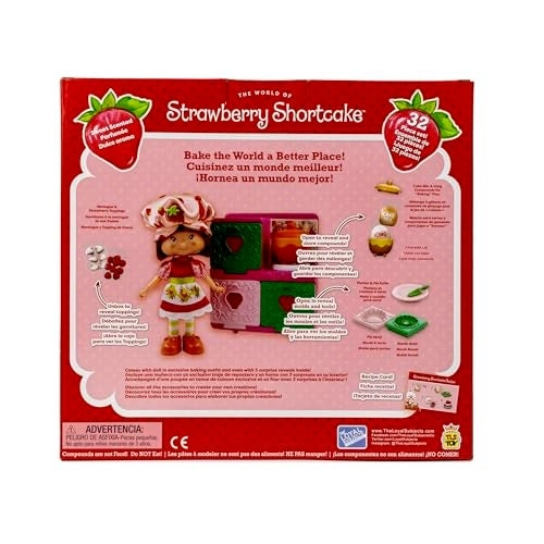 Strawberry Shortcake Fashion Doll - 5.5-inch Sweet Scented + Berry Bake Shoppe Playset - 32-piece