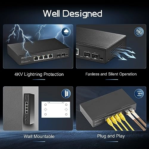 4x2.5G + 2x10G SFP 6-ports