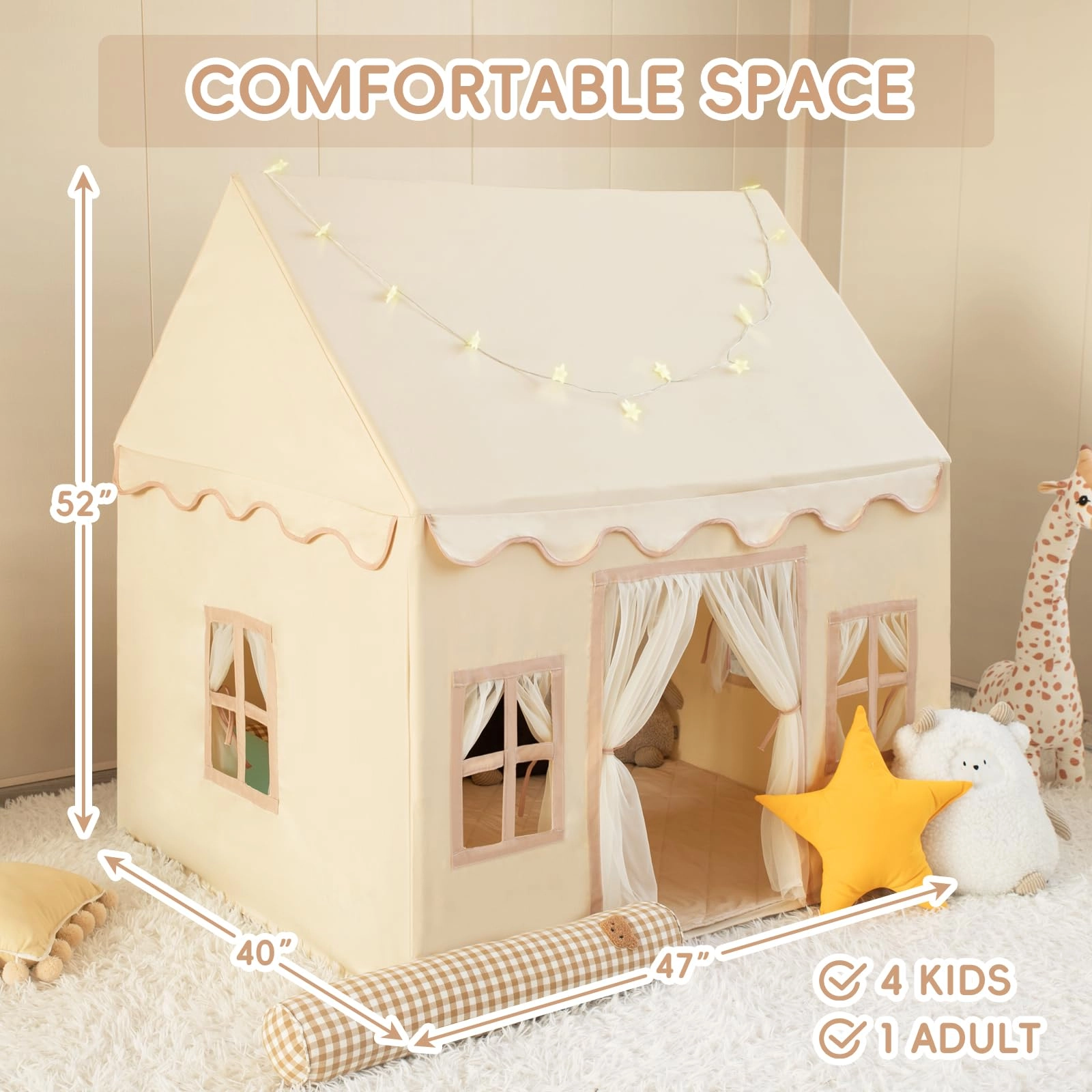 Kids Tent Playhouse - Large Pink