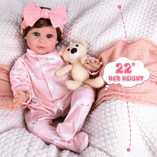 Reborn Baby Doll - 22 Inch Cotton Vinyl African American Ages 3+