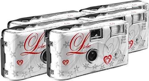 Love Hearts Disposable Camera - 27 Photos Built-in flash Pack
