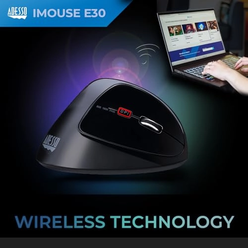 iMouse E30 Vertical Ergonomic Mouse - Wireless