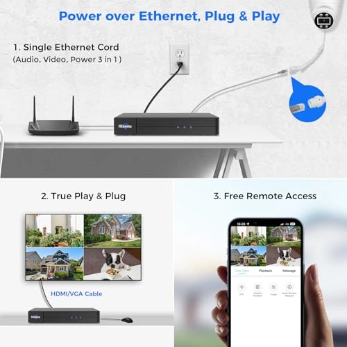 4K PoE Camera System - 8 cameras 16 channels 8MP