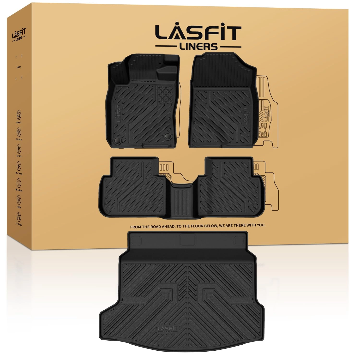 LASFIT Floor Mats & Trunk Mat - Honda Civic Hatchback 2022-2026
