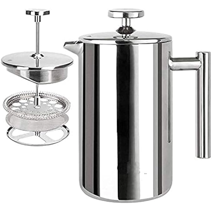 NICO SEE WONDER French Press - Double Wall Stainless Steel
