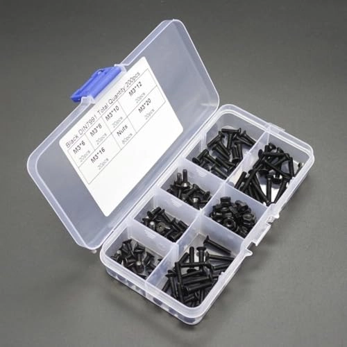 Hexagon Socket Head Cap Screw Nut Set - 6/8/10/12/16/20mm M3