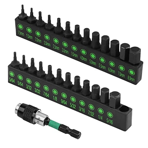 SWANLAKE GARDEN TOOLS Hex Head Allen Wrench Drill Bit Set - 1/4 inch hex