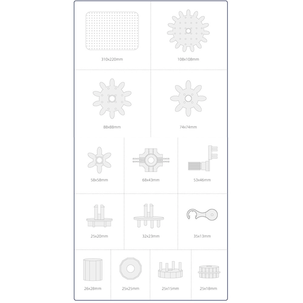 Gear Shape Blocks - 170 pieces