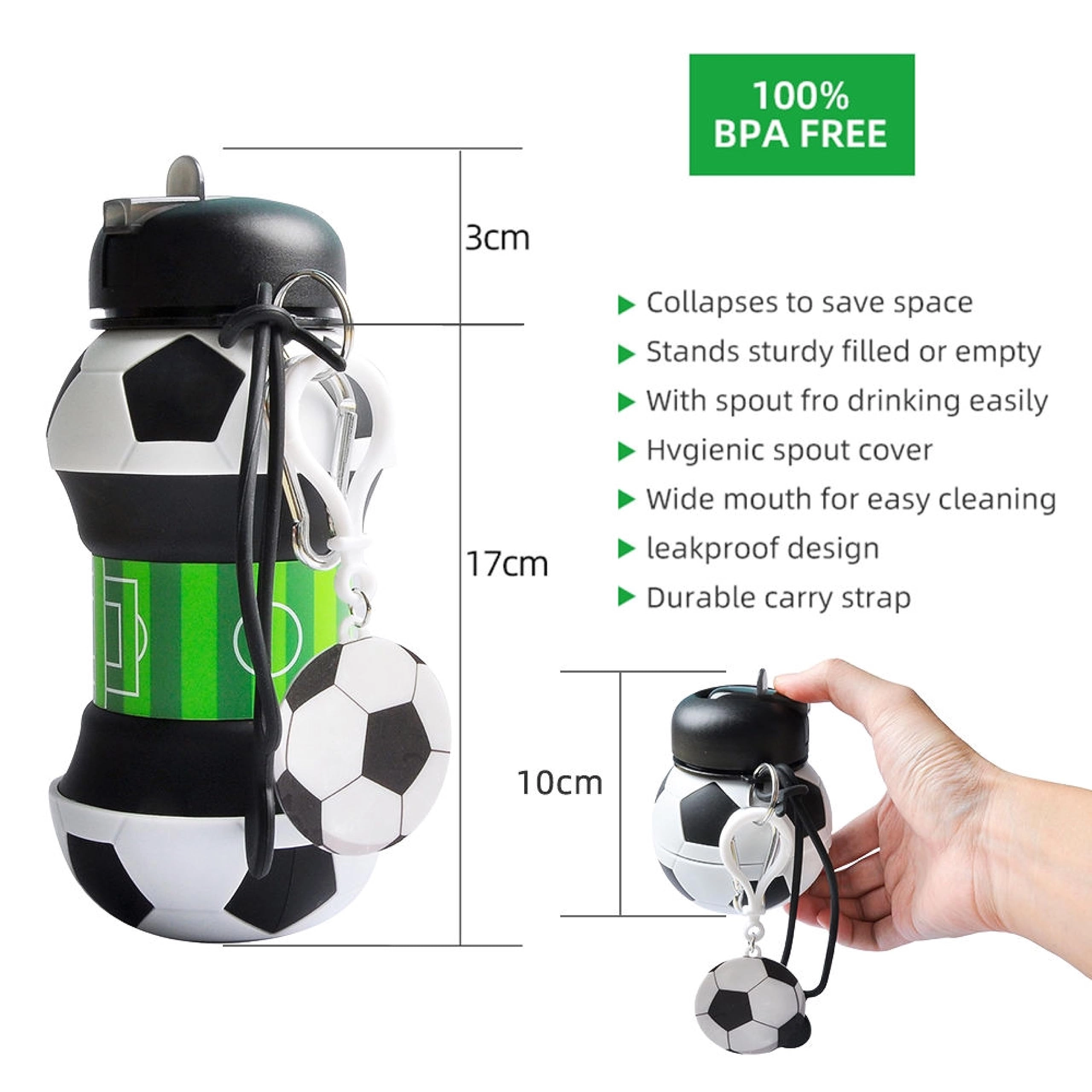Football Water Bottle - 550 ml