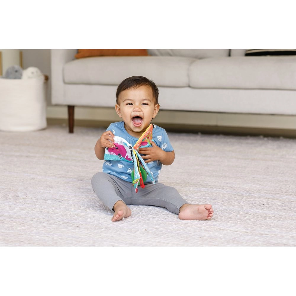 Link & Squeak Animal Crinkle Fabric Book - 0 months+