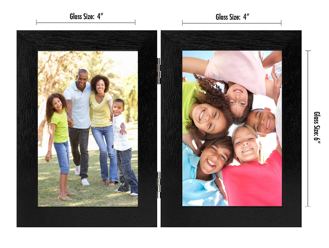 Hinged Double Picture Frame - 4X6 2