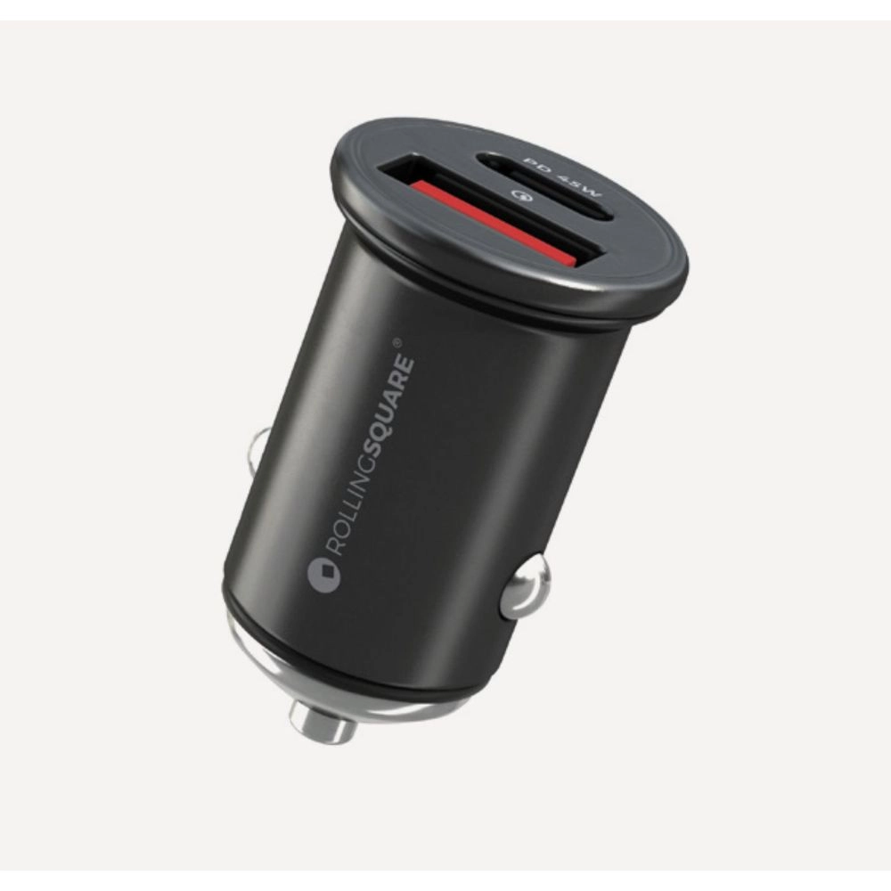 Rolling Square Car Charger - 35W BLACK