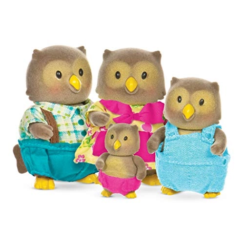 Owl Father Owen + Owl Mother Delores + Owl Baby Peep + Owl Boy Pete + Story Book - 3+ Years 5 pieces