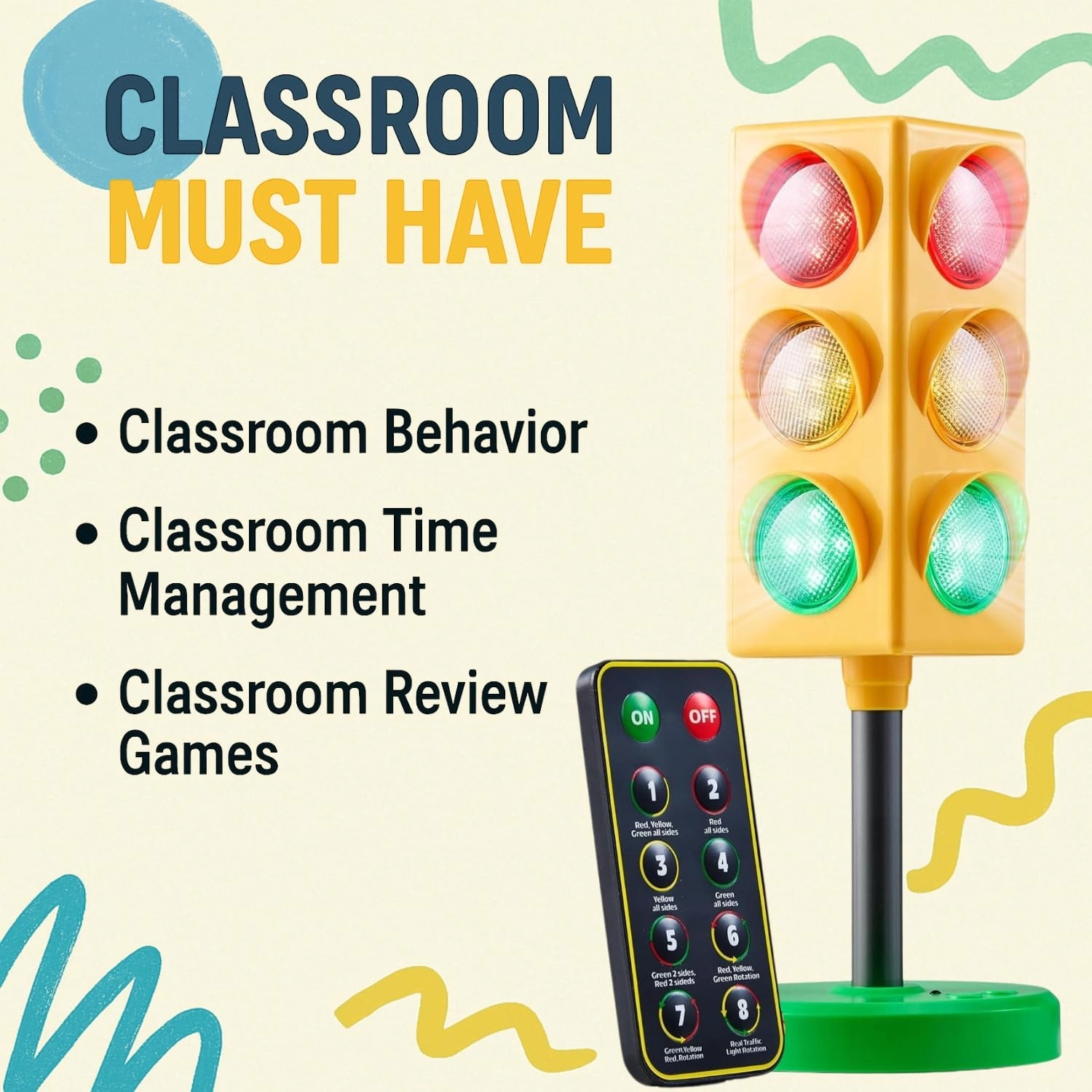 Traffic Light - 13-Inch 8 Modes Remote