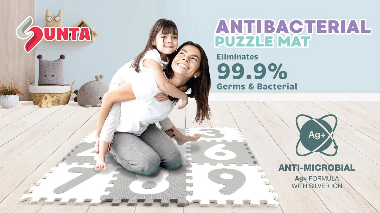 Antibacterial Numbering Puzzle Mat - 10 Months 9 pieces