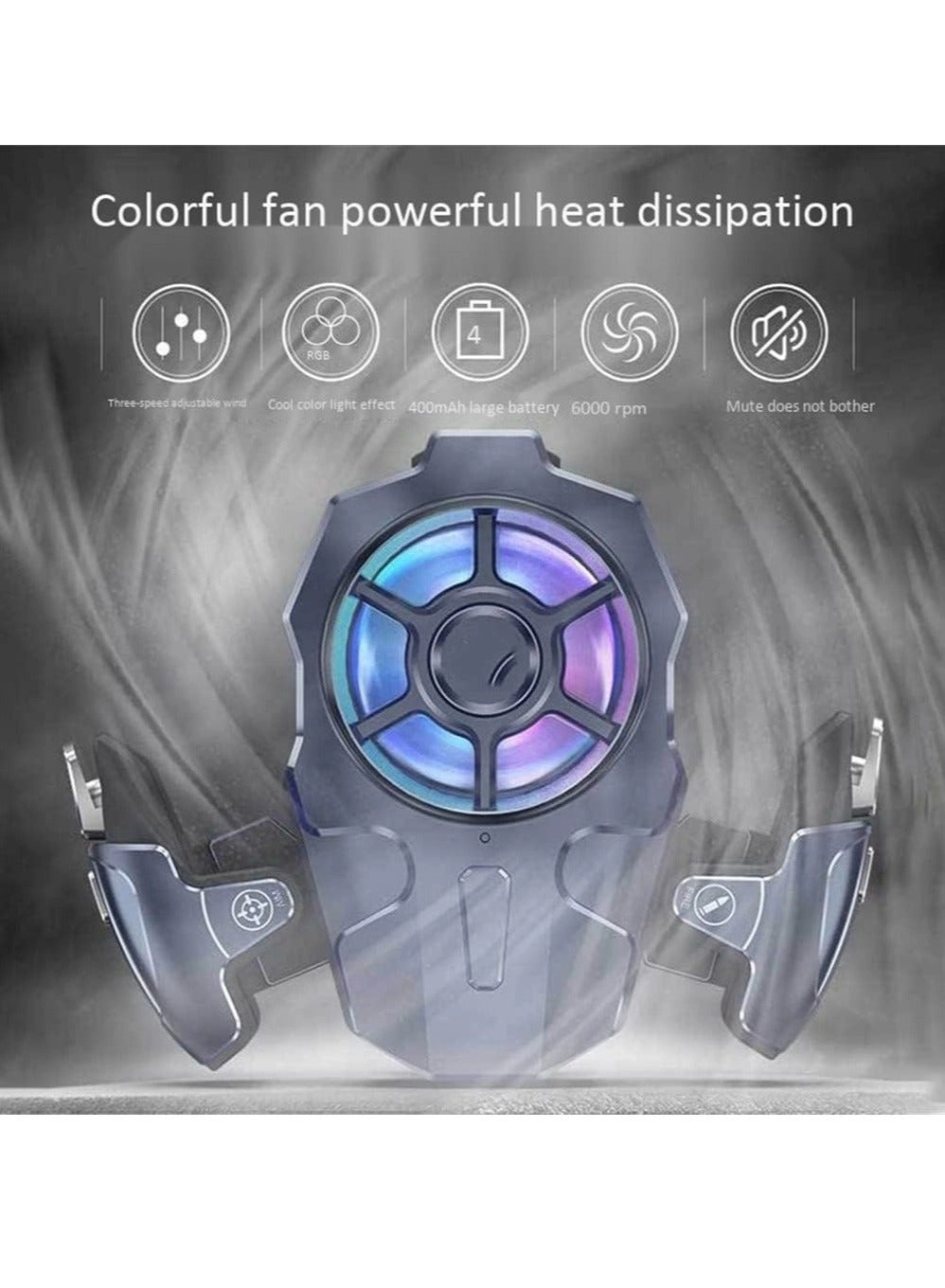 AK03 - Mobile Game Controller with Cooling Fan for iOS & Android