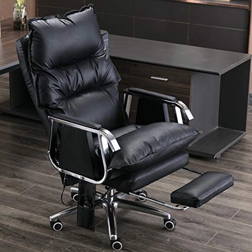 Desk Chair - PU Leather Brown High Back