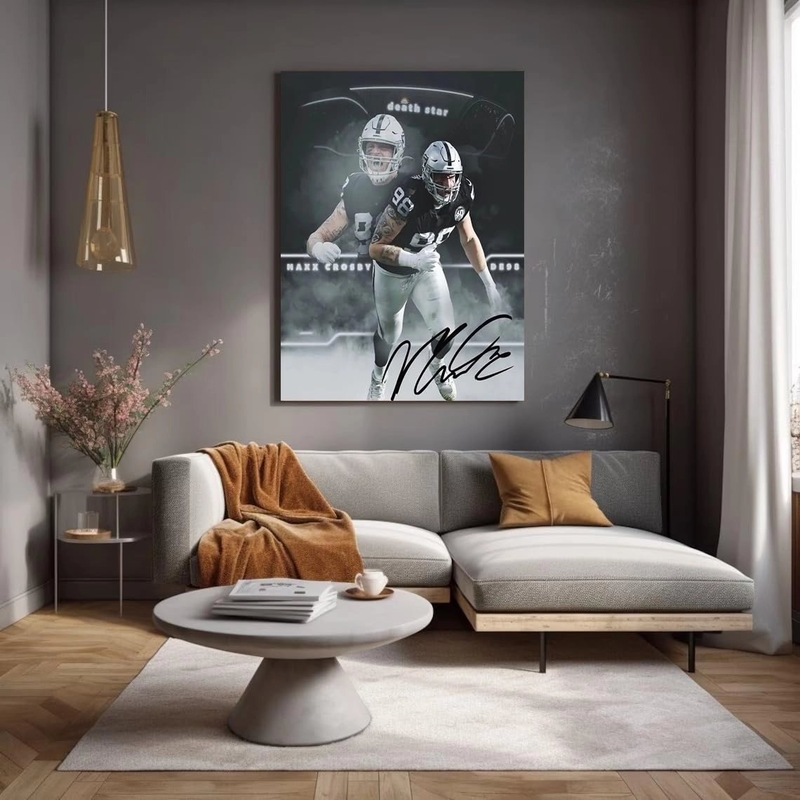 Maxx Crosby Poster - Canvas 24 x 36 in Unframed