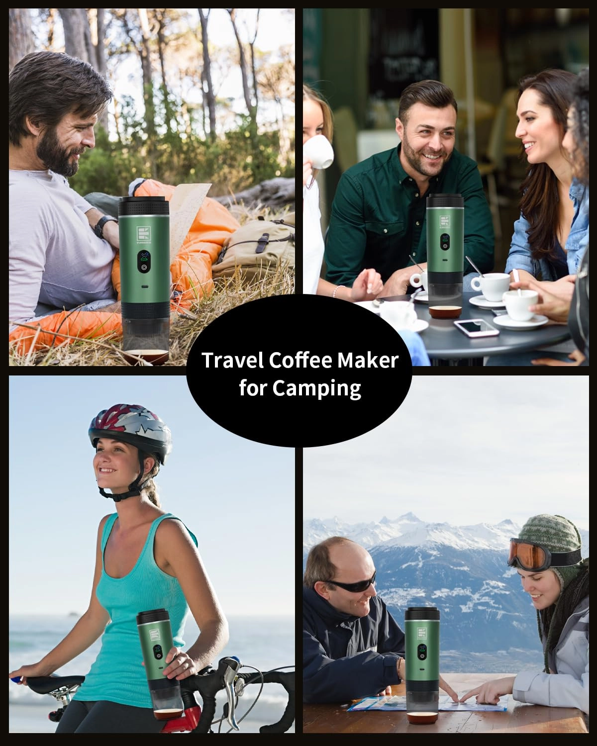Portable Electric Espresso Machine - 60 Milliliters Ground Coffee & NS Capsules