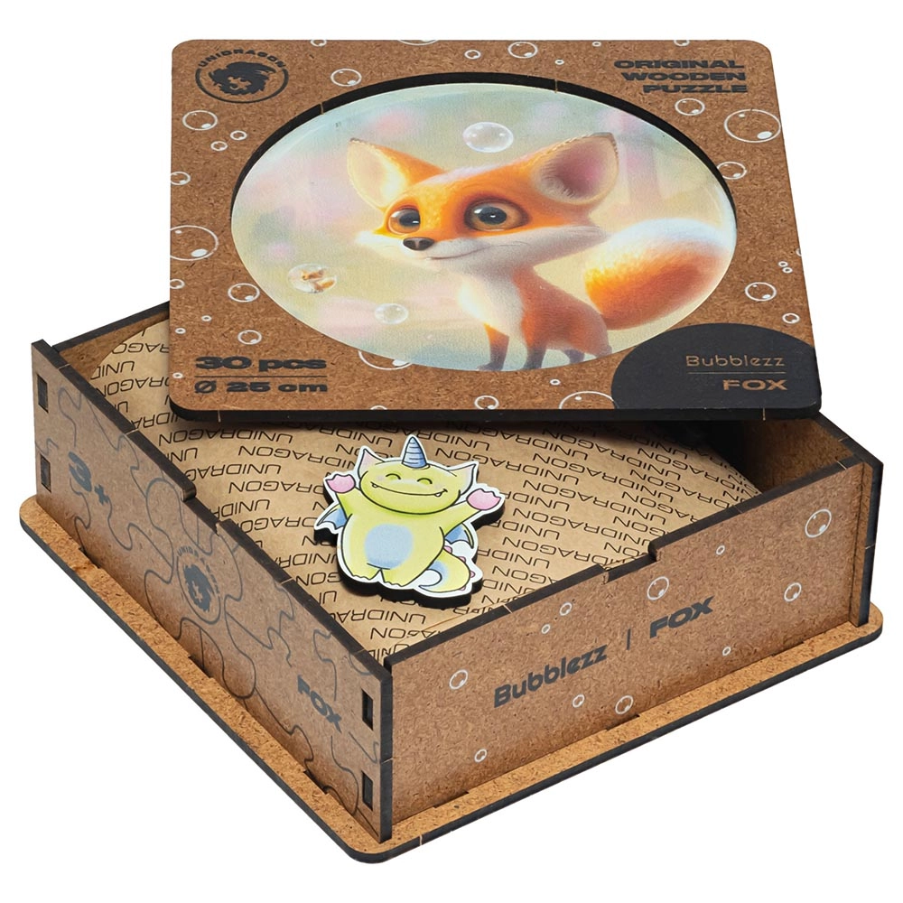 Fox Bubblezz Wooden Puzzle (4107390-Fox_Bubblezz) - 30 pcs