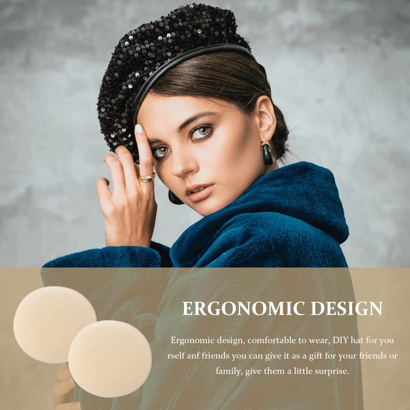 Round Hat Holder Base - 2PCS Adult 16.50X16.50X2.50CM