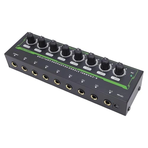 8 Channel Headphone Amplifier - RGB Light Independent Volume Control
