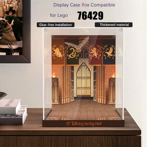 Acrylic Display Case for Lego 76429 Talking Sorting Hat - 24 x 24 x 37 cm