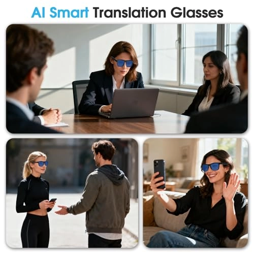 QT-35 - Bluetooth 5.4 140 Languages Black Frame Grey Lens